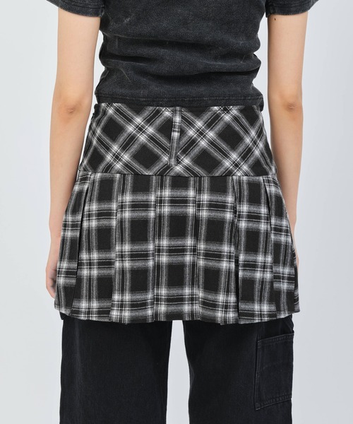 atmos pink（アトモスピンク）の「atmos pink Plaid Mini Skirt / アトモス ピンク プレイド ミニスカート（スカート・レディース・オレンジ/グリーン/ブラック・S/M）」の9枚目の写真