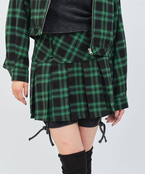 atmos pink（アトモスピンク）の「atmos pink Plaid Mini Skirt / アトモス ピンク プレイド ミニスカート（スカート・レディース・オレンジ/グリーン/ブラック・S/M）」の12枚目の写真