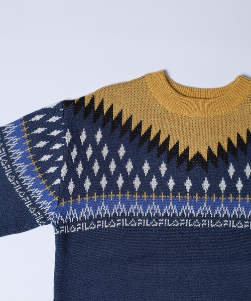 FILA（フィラ）の「FILA ノルディックセーター（ニット/セーター・レディース・杢グレー/ネイビー・FREE）」の8枚目の写真