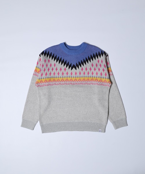 FILA（フィラ）の「FILA ノルディックセーター（ニット/セーター・レディース・杢グレー/ネイビー・FREE）」の21枚目の写真