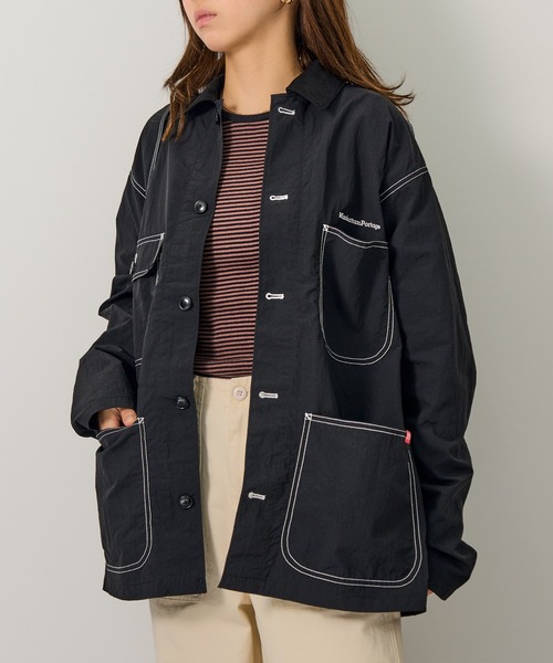 Manhattan Portage(マンハッタンポーテージ)の「【Manhattan Portage】NYLON COVERALL JACKET 26SS-MP-M635(ナイロンジャケット・メンズ・ブラック/ベージュ・L/M)」の1枚目の写真