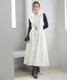 NOELA | シャツカラージャガードワンピース(ワンピース)