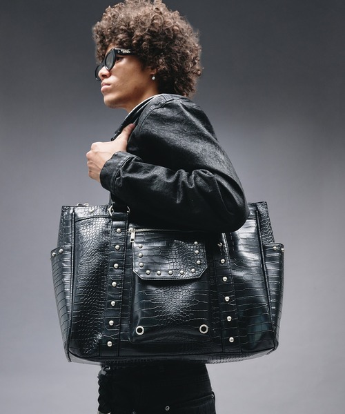 セール】Studs Design Boston Bag / スタッズデザインボストンバッグ