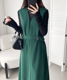 レディースのジャンパースカート（グリーン・カーキ/緑色系