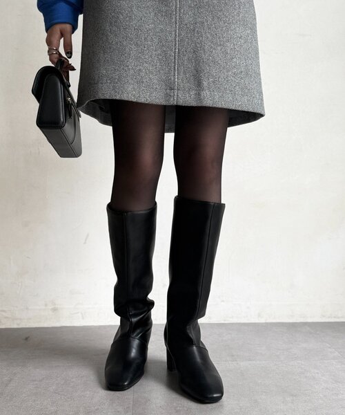 セール】ワイドシャフトロングブーツ（ブーツ）｜Chez toi（シェトワ
