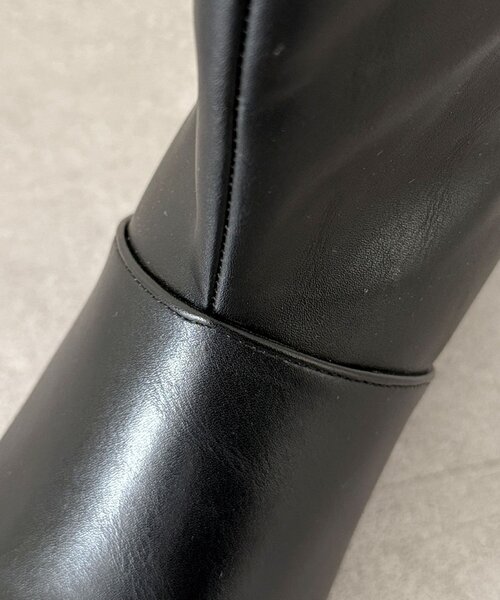 Chez toi(シェトワ)の「ワイドシャフトロングブーツ(ブーツ・レディース・ブラウン/ブラック・LARGE/MEDIUM)」の8枚目の写真
