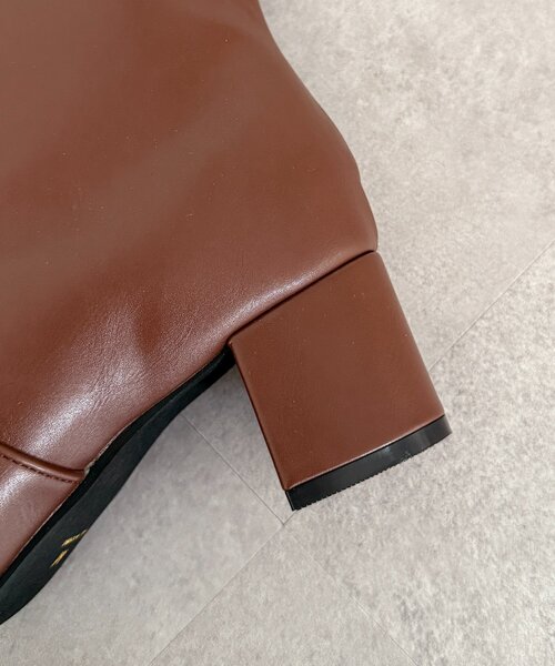 Chez toi(シェトワ)の「ワイドシャフトロングブーツ(ブーツ・レディース・ブラウン/ブラック・LARGE/MEDIUM)」の13枚目の写真