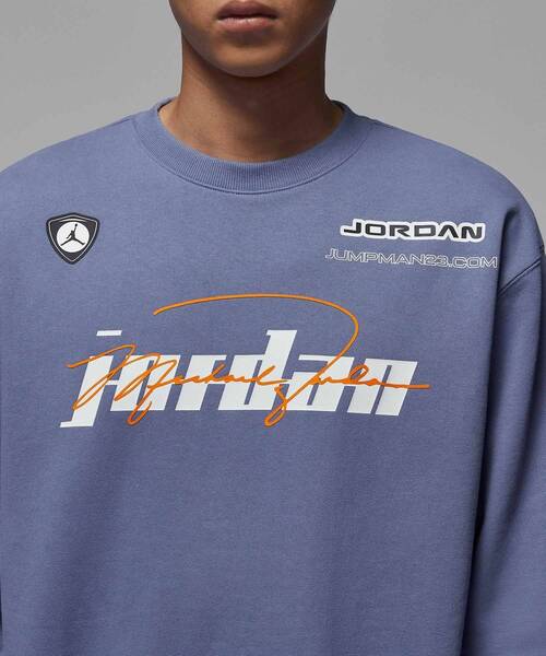 JORDAN BRAND（ジョーダンブランド）の「ジョーダン メンズ フリース クルーネック トレーナー / Jordan Men's Fleece Crew-Neck Pullover IM9710-499 World Indigo（スウェット・メンズ・ブルー系その他2・XL/2XL/M/S/L）」の15枚目の写真