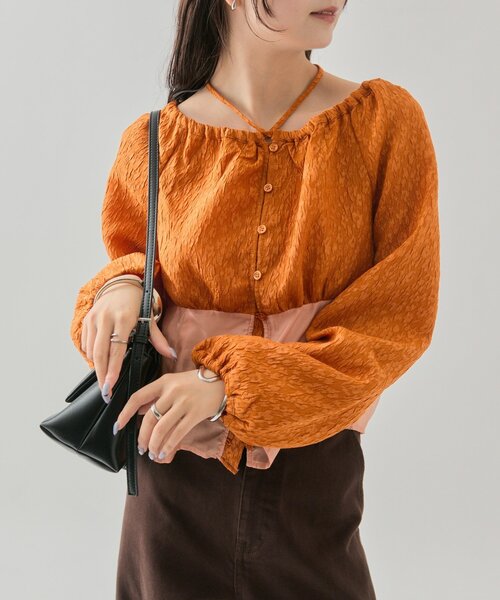 セール】シアーコルセットブラウス（シャツ/ブラウス）｜mystic