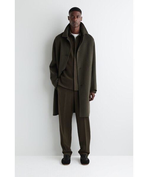 コス ウール パンツ プリーツウールワイドレッグパンツ（スラックス