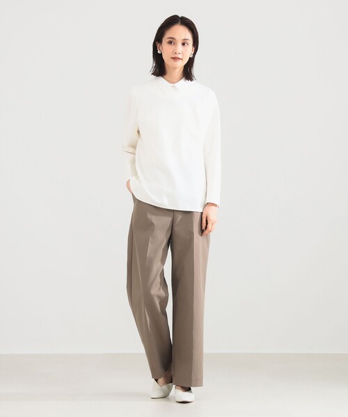 Demi-Luxe BEAMS（デミルクス ビームス）の「【2/5再値下げ】アタッチドカラー ツイルシャツ（シャツ/ブラウス・レディース・ブラック/ホワイト・36/38）」の15枚目の写真