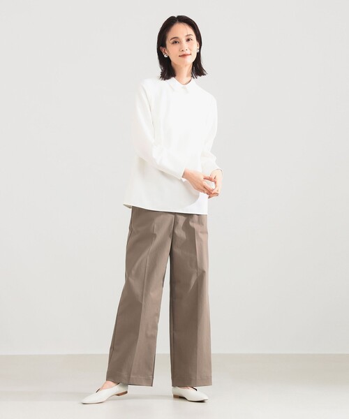 Demi-Luxe BEAMS（デミルクス ビームス）の「【2/5再値下げ】アタッチドカラー ツイルシャツ（シャツ/ブラウス・レディース・ブラック/ホワイト・36/38）」の16枚目の写真