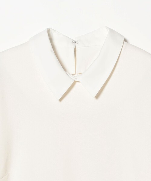 Demi-Luxe BEAMS（デミルクス ビームス）の「【2/5再値下げ】アタッチドカラー ツイルシャツ（シャツ/ブラウス・レディース・ブラック/ホワイト・36/38）」の5枚目の写真