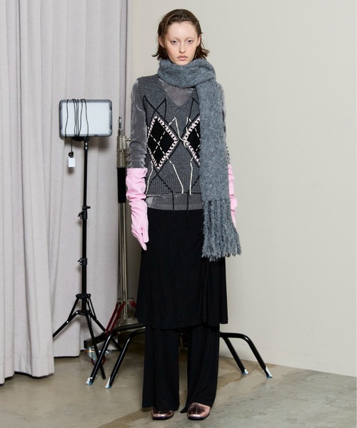 Stitch Argyle Knit Vest / ステッチアーガイルニットベスト（ベスト