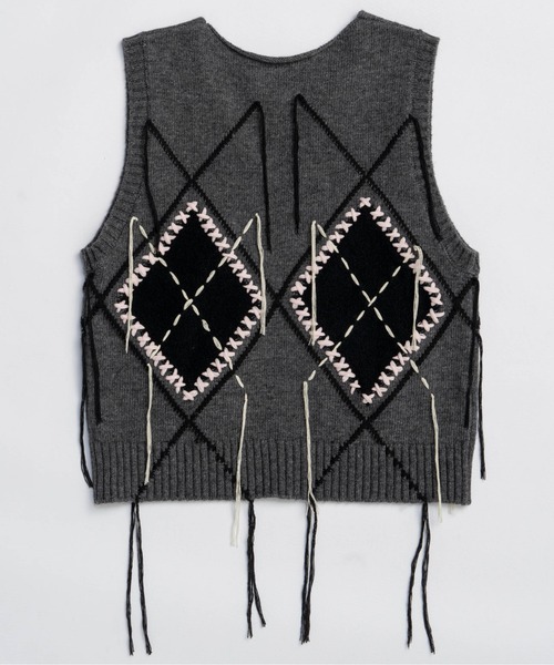 Stitch Argyle Knit Vest / ステッチアーガイルニットベスト（ベスト