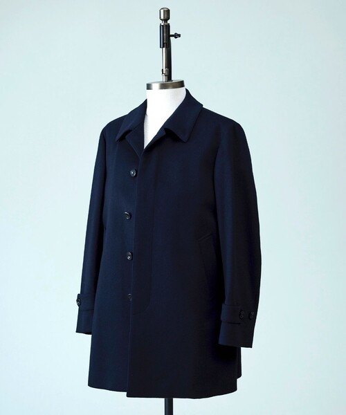 J.PRESS(ジェイプレス)の「ウールとカシミヤの品格素材【定番】ウールカシミヤビーバー ドレスショートコート_25年モデル(ステンカラーコート・メンズ・黄土色系/ネイビー系/ライトグレー系・LARGE/MEDIUM/X-LARGE/SMALL)」の3枚目の写真
