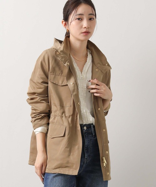 Gready Brilliant（グレディブリリアン）の「スタンドフードブルゾン（ブルゾン・レディース・ブラック/ベージュ・38）」の2枚目の写真