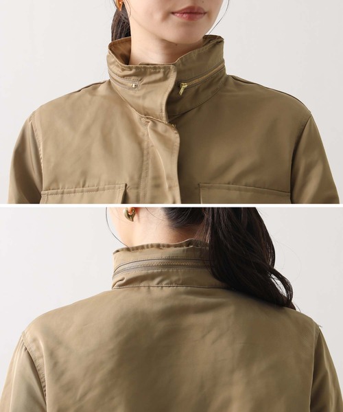 Gready Brilliant（グレディブリリアン）の「スタンドフードブルゾン（ブルゾン・レディース・ブラック/ベージュ・38）」の11枚目の写真