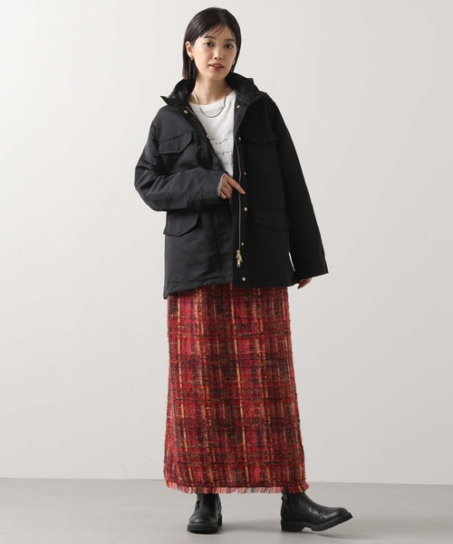 Gready Brilliant（グレディブリリアン）の「スタンドフードブルゾン（ブルゾン・レディース・ブラック/ベージュ・38）」の17枚目の写真