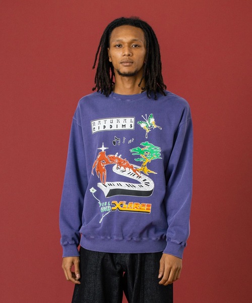 XLARGE(エクストララージ)の「NATURAL RIDDIMS CREWNECK SWEATSHIRT(スウェット・メンズ・ブラック/パープル/ブラウン・S/M/L/XL)」の3枚目の写真