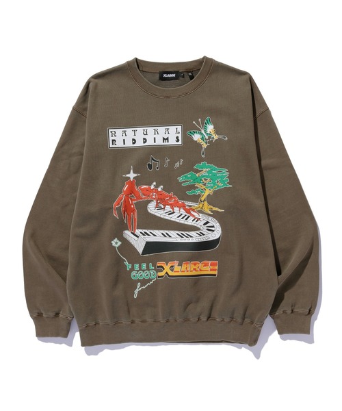 XLARGE(エクストララージ)の「NATURAL RIDDIMS CREWNECK SWEATSHIRT(スウェット・メンズ・ブラック/パープル/ブラウン・S/M/L/XL)」の2枚目の写真