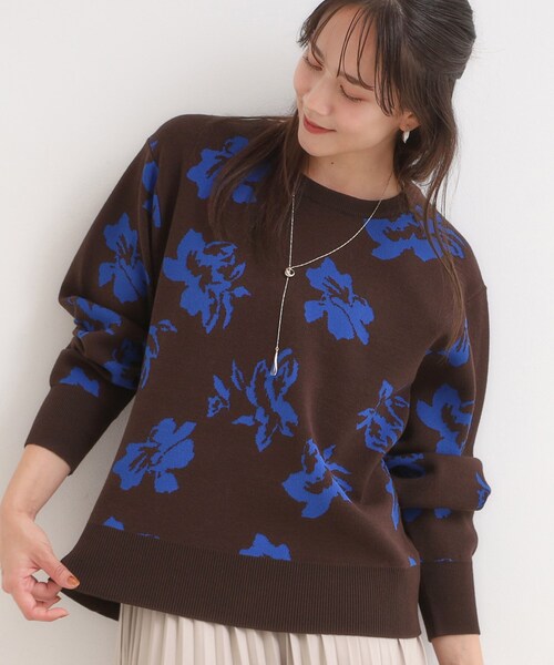 SHOO・LA・RUE(シューラルー)の「【洗濯機可/毛玉レス】大人世代も取り入れやすい スウェットライク アソートニット(ニット/セーター・レディース・グレー/ブラウン系その他5/ブラック/グレー系その他7/アイボリー系6/ベージュ・02/01/04/03)」の5枚目の写真