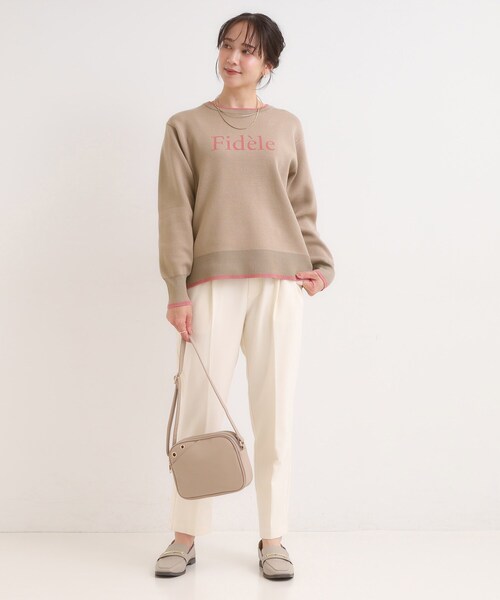 SHOO・LA・RUE(シューラルー)の「【洗濯機可/毛玉レス】大人世代も取り入れやすい スウェットライク アソートニット(ニット/セーター・レディース・グレー/ブラウン系その他5/ブラック/グレー系その他7/アイボリー系6/ベージュ・02/01/04/03)」の13枚目の写真