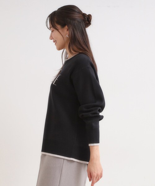 SHOO・LA・RUE(シューラルー)の「【洗濯機可/毛玉レス】大人世代も取り入れやすい スウェットライク アソートニット(ニット/セーター・レディース・グレー/ブラウン系その他5/ブラック/グレー系その他7/アイボリー系6/ベージュ・02/01/04/03)」の16枚目の写真