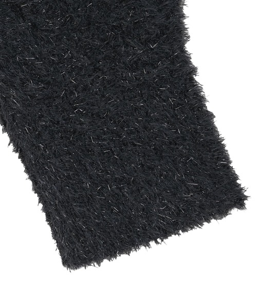 Pitta Re:)（ピッタリ）の「【Pitta Re:)】シャイニーフェザー クルーネックカーディガン（カーディガン/ボレロ・レディース・ブラック/シルバー・M/L）」の6枚目の写真