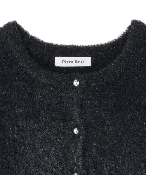 Pitta Re:)（ピッタリ）の「【Pitta Re:)】シャイニーフェザー クルーネックカーディガン（カーディガン/ボレロ・レディース・ブラック/シルバー・M/L）」の5枚目の写真