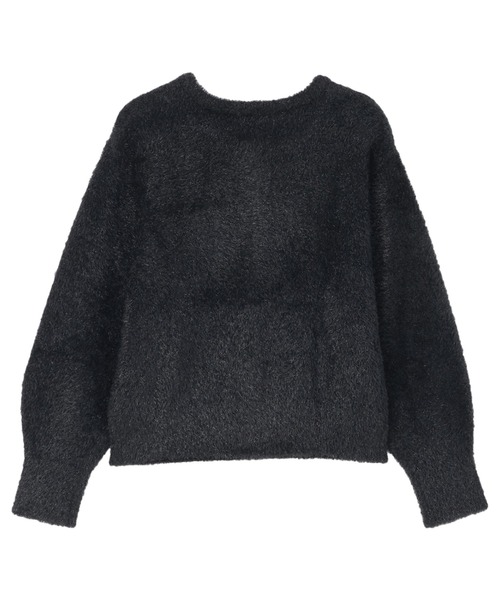 Pitta Re:)（ピッタリ）の「【Pitta Re:)】シャイニーフェザー クルーネックカーディガン（カーディガン/ボレロ・レディース・ブラック/シルバー・M/L）」の4枚目の写真