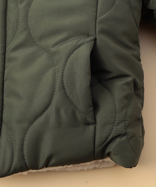 COMME CA ISM(コムサイズム)の「【オンライン限定カラー:ブラック】リバーシブル キルト×ボア ブルゾン(ベビーサイズ)(ブルゾン・キッズ・ネイビー/ブラック/カーキ・80-90cm)」の9枚目の写真