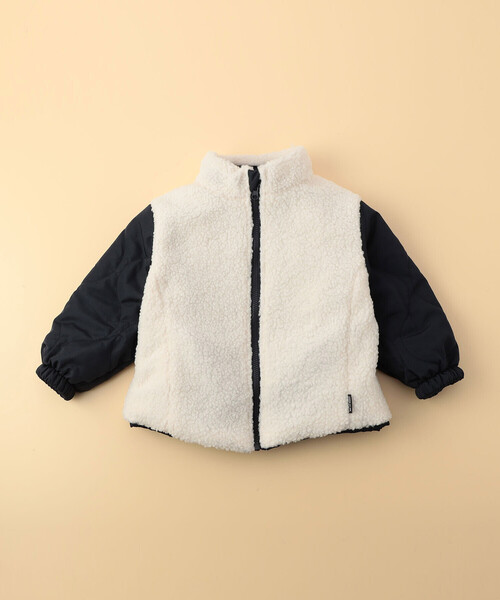 COMME CA ISM(コムサイズム)の「【オンライン限定カラー:ブラック】リバーシブル キルト×ボア ブルゾン(ベビーサイズ)(ブルゾン・キッズ・ネイビー/ブラック/カーキ・80-90cm)」の18枚目の写真