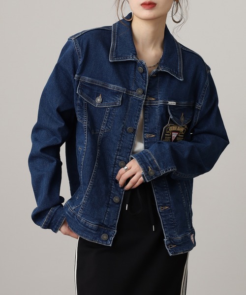 GUESS JEANS(ゲスジーンズ)の「GUESS JEANS GJ MENS SLIM TRUCKER JACKET ゲス スリム・デニム・トラッカー・ジャケット(デニムジャケット・メンズ・インディゴブルー・S/M/L)」の19枚目の写真