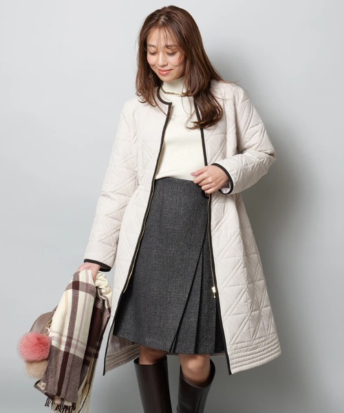 JUSGLITTY（ジャスグリッティー）の「サイドプリーツミニスカート（スカート・レディース・ブラウン/ブラック・0/1/2）」の11枚目の写真