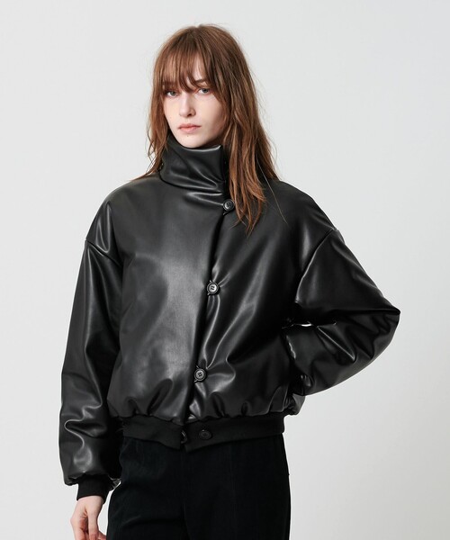 ATTISESSION＞レザーライク ブルゾン（その他アウター）｜ATTISESSION