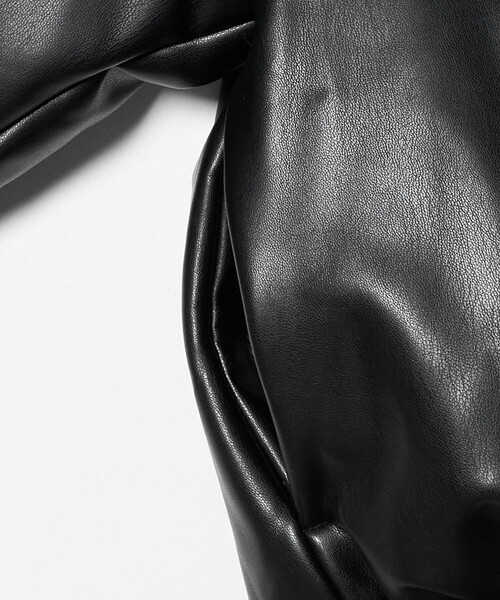 ATTISESSION（アティセッション）の「＜ATTISESSION＞レザーライク ブルゾン（その他アウター・レディース・ブラック・36/38）」の4枚目の写真