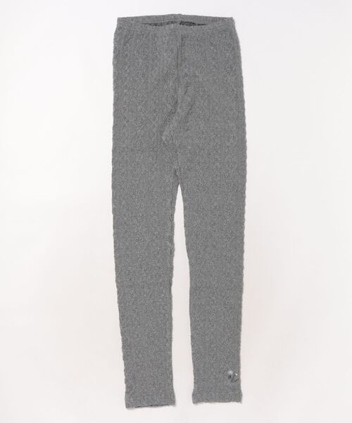 セール】フラワーワンポイント刺繍ストレッチケーブルジャカード