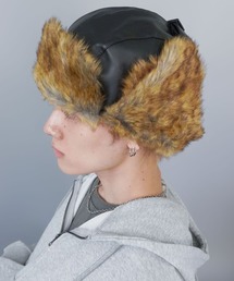 SPINNS | 2WAY合皮フライトキャップ/防寒/耳当て付き/アビエーター/ユニセックス(キャップ)