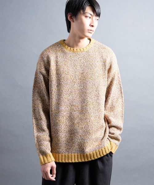 Magine(マージン)の「【SELECT】PF:AC MIX COLOR CREW NECK KNIT/ミックカラー クルーネックニット(ニット/セーター・メンズ・ネイビー・1)」の8枚目の写真