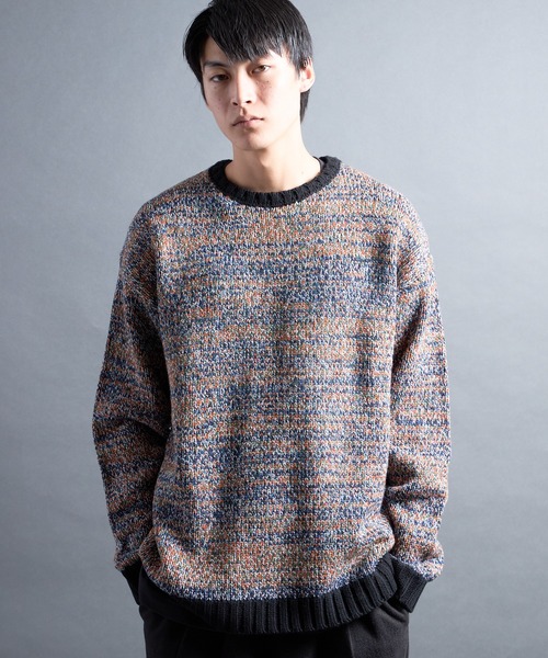 Magine(マージン)の「【SELECT】PF:AC MIX COLOR CREW NECK KNIT/ミックカラー クルーネックニット(ニット/セーター・メンズ・ネイビー・1)」の10枚目の写真