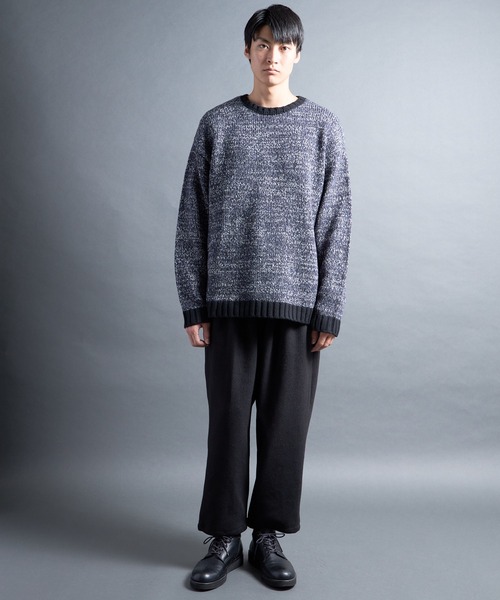 Magine(マージン)の「【SELECT】PF:AC MIX COLOR CREW NECK KNIT/ミックカラー クルーネックニット(ニット/セーター・メンズ・ネイビー・1)」の14枚目の写真