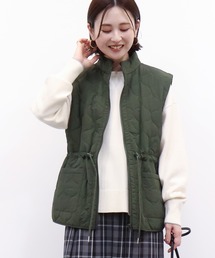 ベスト（グリーン・カーキ/緑色系・キルティング）ファッション通販
