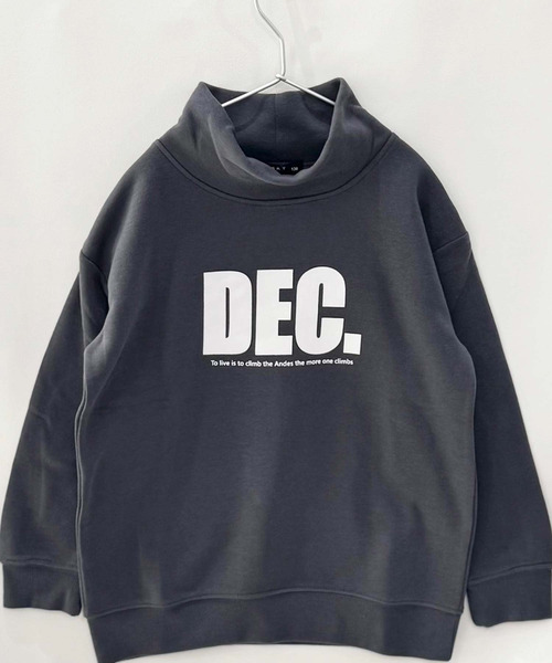 ZI-ON（ジーオン）の「キッズ 裏起毛 オーバーサイズ ロゴ ハイネックトレーナー（スウェット・キッズ・杢グレー/チャコールグレー/ヘザーチャコール/ブラック系その他/ブラック/グレイッシュベージュ・110cm/120cm/130cm/140cm/150cm/160cm）」の4枚目の写真