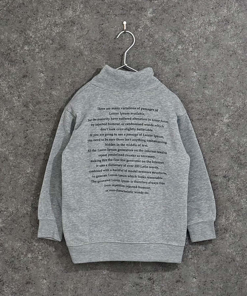 ZI-ON（ジーオン）の「キッズ 裏起毛 オーバーサイズ ロゴ ハイネックトレーナー（スウェット・キッズ・杢グレー/チャコールグレー/ヘザーチャコール/ブラック系その他/ブラック/グレイッシュベージュ・110cm/120cm/130cm/140cm/150cm/160cm）」の8枚目の写真