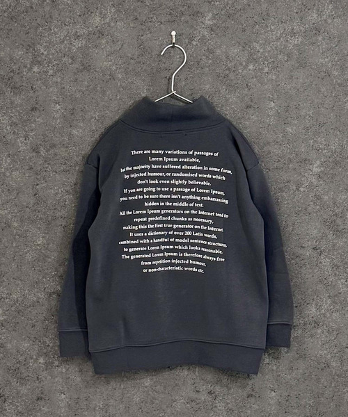 ZI-ON（ジーオン）の「キッズ 裏起毛 オーバーサイズ ロゴ ハイネックトレーナー（スウェット・キッズ・杢グレー/チャコールグレー/ヘザーチャコール/ブラック系その他/ブラック/グレイッシュベージュ・110cm/120cm/130cm/140cm/150cm/160cm）」の10枚目の写真