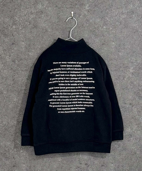 ZI-ON（ジーオン）の「キッズ 裏起毛 オーバーサイズ ロゴ ハイネックトレーナー（スウェット・キッズ・杢グレー/チャコールグレー/ヘザーチャコール/ブラック系その他/ブラック/グレイッシュベージュ・110cm/120cm/130cm/140cm/150cm/160cm）」の12枚目の写真