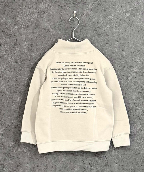 ZI-ON（ジーオン）の「キッズ 裏起毛 オーバーサイズ ロゴ ハイネックトレーナー（スウェット・キッズ・杢グレー/チャコールグレー/ヘザーチャコール/ブラック系その他/ブラック/グレイッシュベージュ・110cm/120cm/130cm/140cm/150cm/160cm）」の14枚目の写真