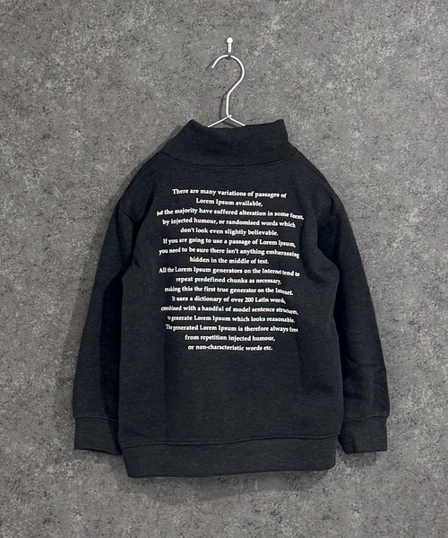 ZI-ON（ジーオン）の「キッズ 裏起毛 オーバーサイズ ロゴ ハイネックトレーナー（スウェット・キッズ・杢グレー/チャコールグレー/ヘザーチャコール/ブラック系その他/ブラック/グレイッシュベージュ・110cm/120cm/130cm/140cm/150cm/160cm）」の16枚目の写真