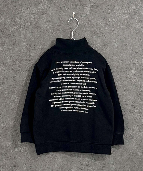 ZI-ON（ジーオン）の「キッズ 裏起毛 オーバーサイズ ロゴ ハイネックトレーナー（スウェット・キッズ・杢グレー/チャコールグレー/ヘザーチャコール/ブラック系その他/ブラック/グレイッシュベージュ・110cm/120cm/130cm/140cm/150cm/160cm）」の18枚目の写真